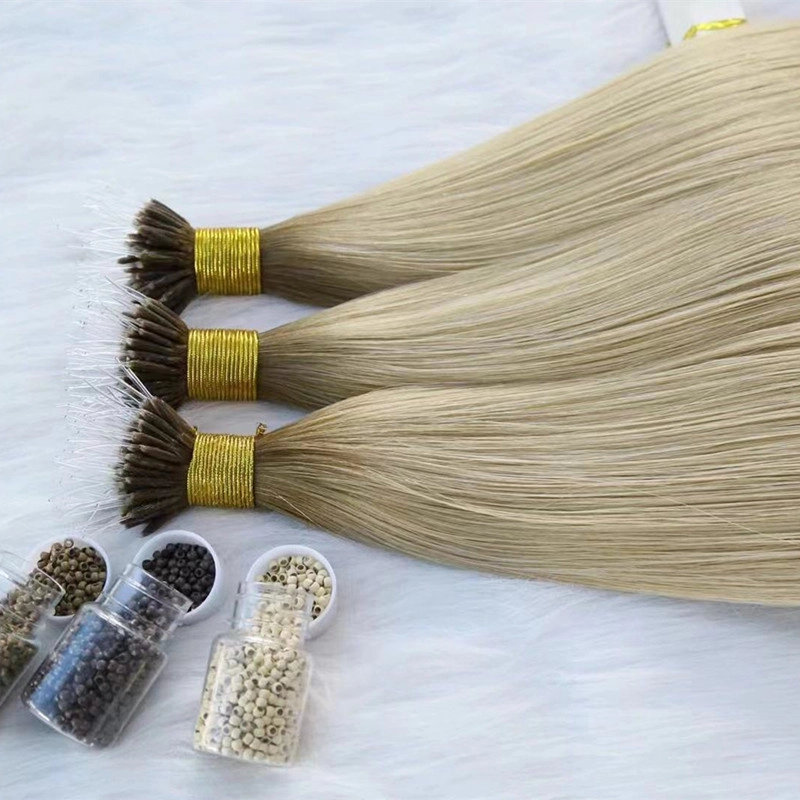 Factory supply Invisible Blonde ombre elastic bead hair extensions HJ 015